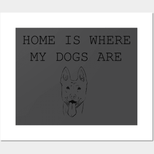 Home Is Where My Dogs Are - Belgian Malinois Posters and Art